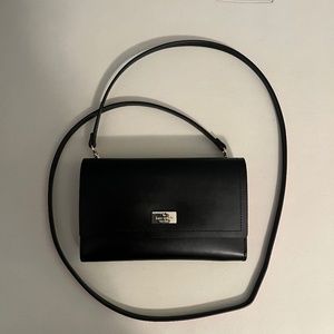 Kate Spade Black Pink String Wallet Clutch Crossbody